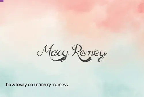 Mary Romey
