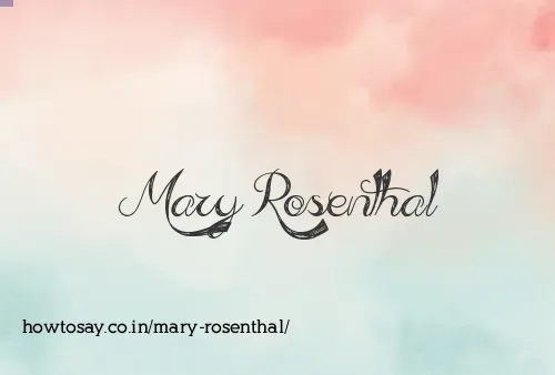 Mary Rosenthal