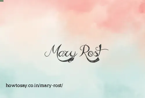 Mary Rost