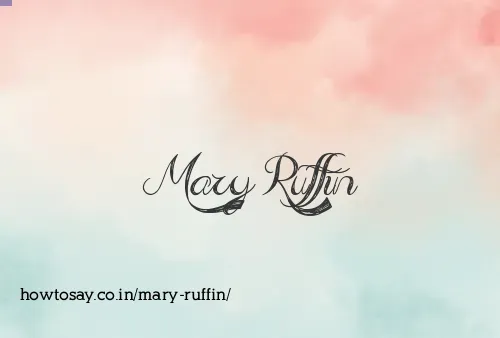Mary Ruffin