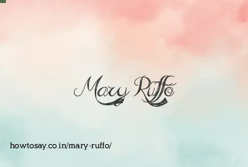 Mary Ruffo
