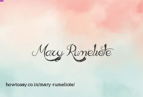 Mary Rumeliote