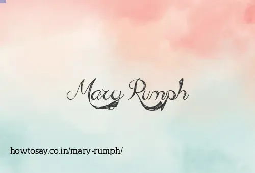 Mary Rumph