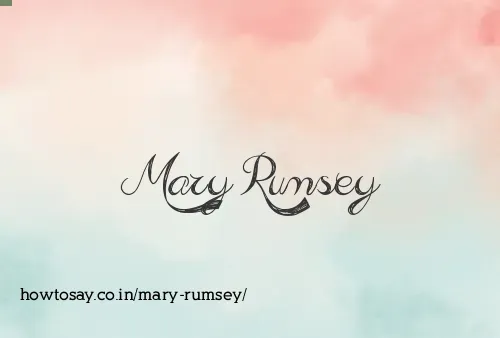 Mary Rumsey