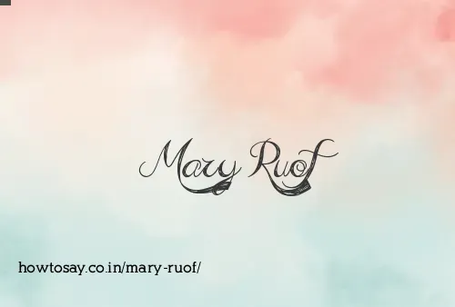 Mary Ruof