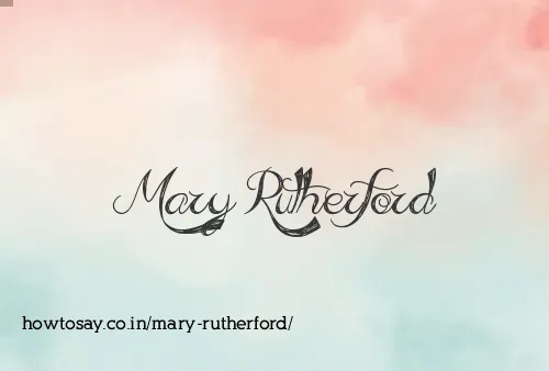 Mary Rutherford
