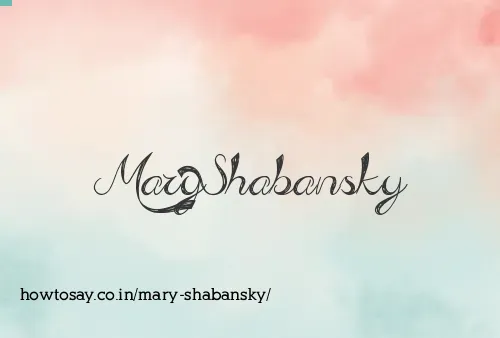 Mary Shabansky