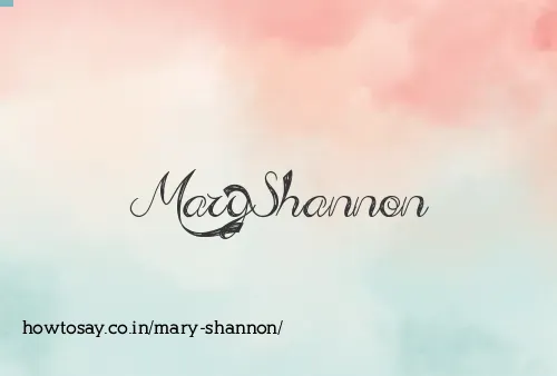 Mary Shannon