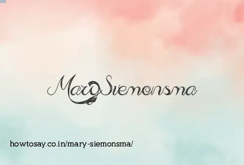 Mary Siemonsma
