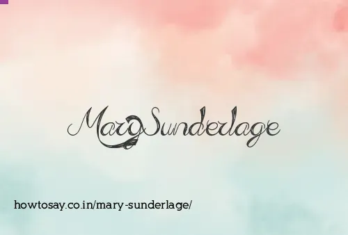 Mary Sunderlage
