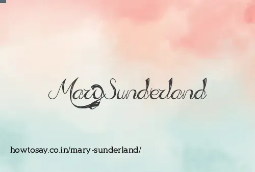 Mary Sunderland
