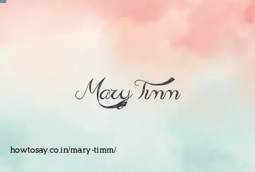 Mary Timm