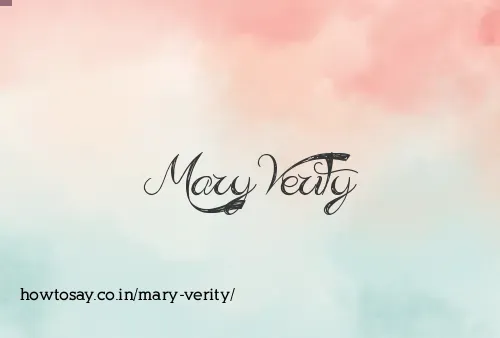Mary Verity