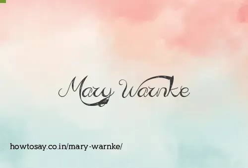 Mary Warnke