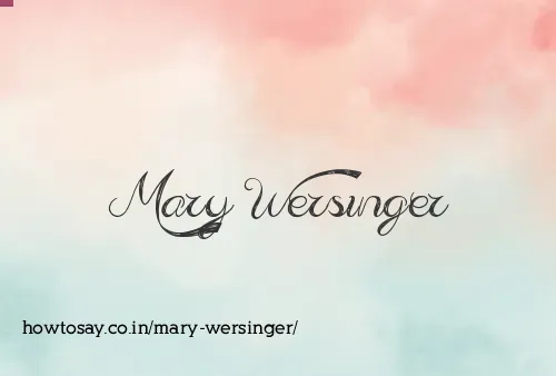 Mary Wersinger