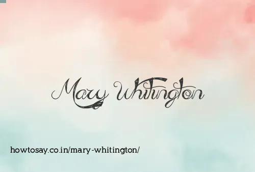 Mary Whitington