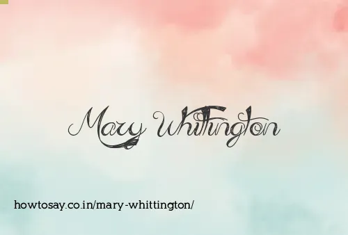 Mary Whittington