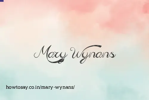 Mary Wynans