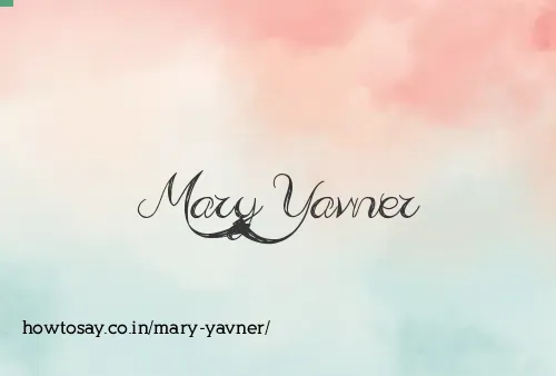 Mary Yavner