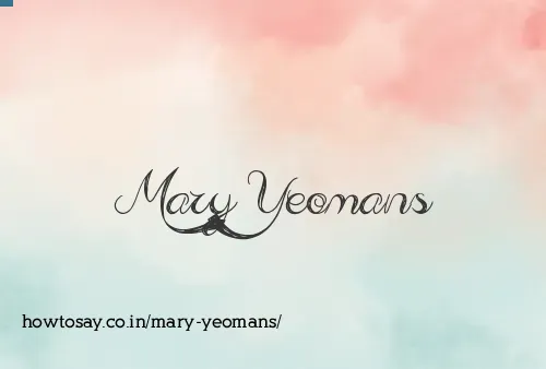 Mary Yeomans