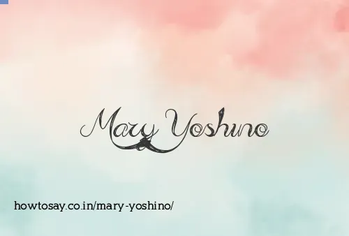 Mary Yoshino