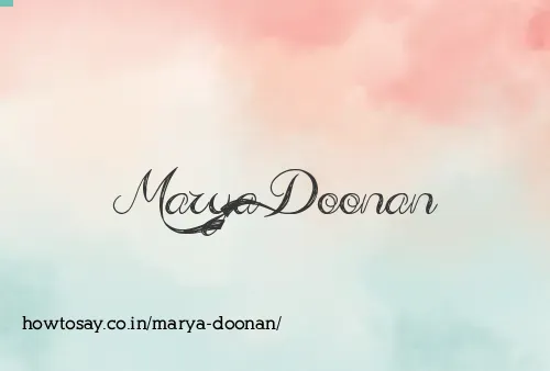 Marya Doonan