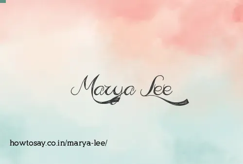 Marya Lee