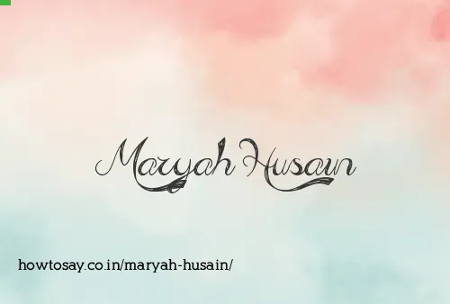 Maryah Husain