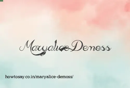 Maryalice Demoss