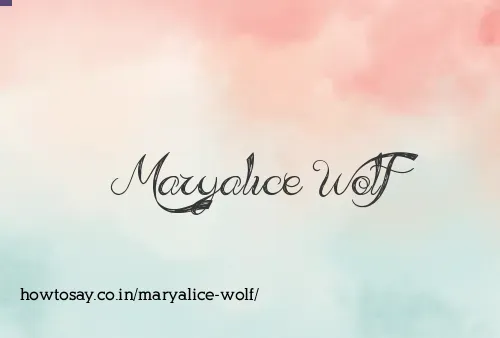 Maryalice Wolf