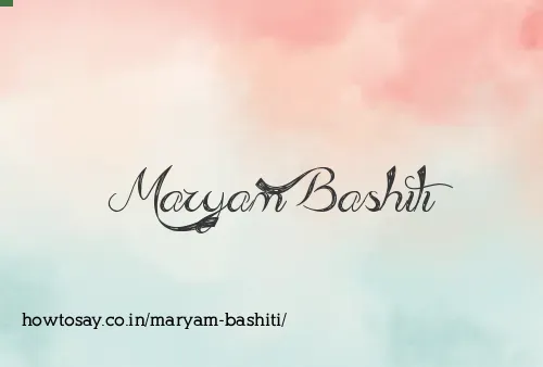 Maryam Bashiti