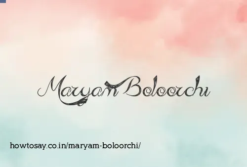 Maryam Boloorchi