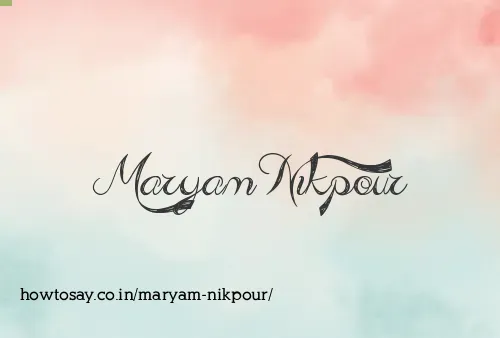 Maryam Nikpour