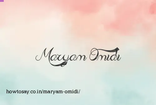 Maryam Omidi