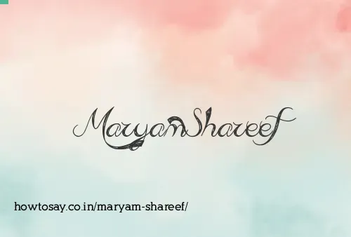 Maryam Shareef