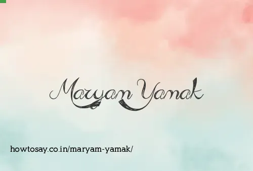 Maryam Yamak