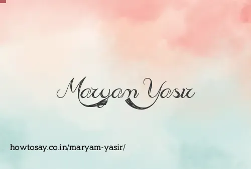 Maryam Yasir