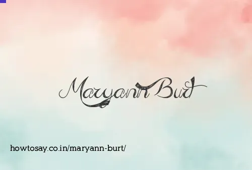 Maryann Burt