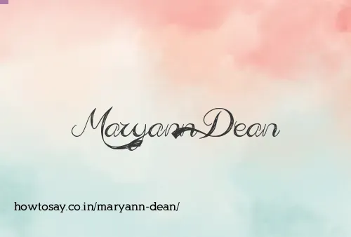 Maryann Dean
