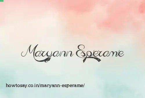 Maryann Esperame