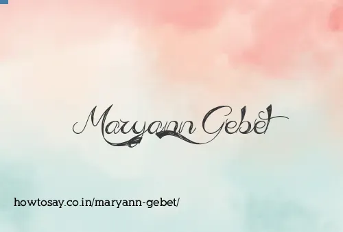 Maryann Gebet