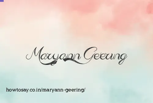 Maryann Geering