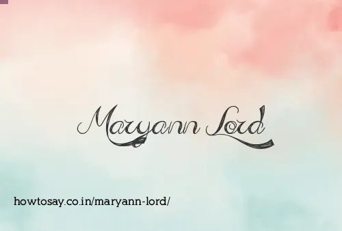 Maryann Lord