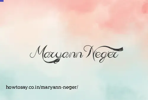 Maryann Neger