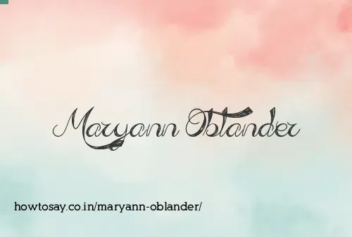 Maryann Oblander