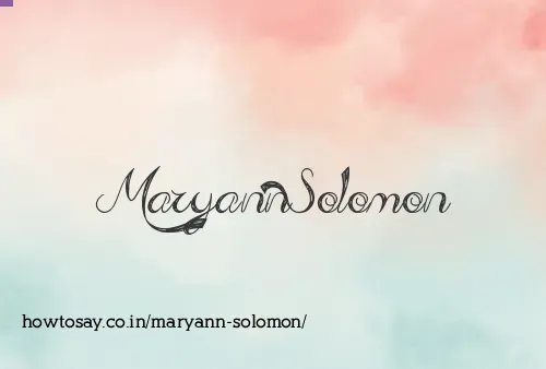 Maryann Solomon