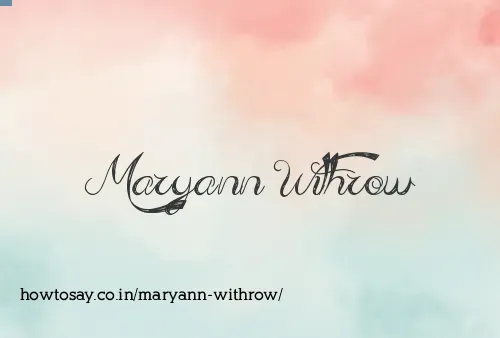 Maryann Withrow