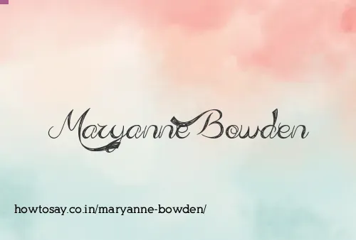 Maryanne Bowden