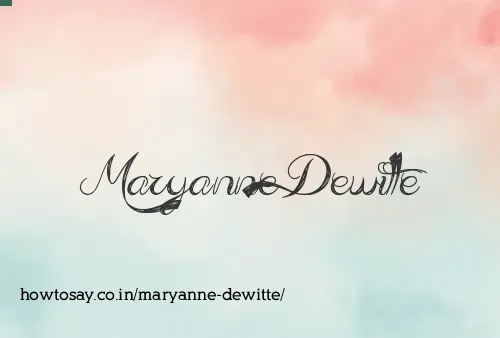 Maryanne Dewitte