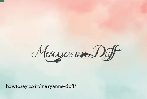 Maryanne Duff